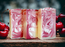 Load image into Gallery viewer, Frosted Cherry Double Butter Handmade Artisan Soap
