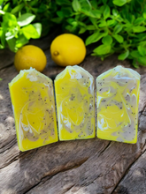 Load image into Gallery viewer, Lemon Poppy Seed Handmade Artisan Soap
