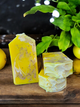 Load image into Gallery viewer, Lemon Poppy Seed Handmade Artisan Soap
