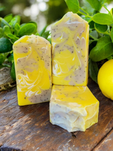 Load image into Gallery viewer, Lemon Poppy Seed Handmade Artisan Soap
